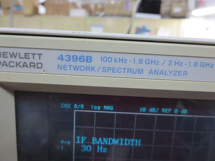 Used Hewlett-Packard  4396B Network Spectrum Analyzer Powers On Cal'd Thru 03/17/2024