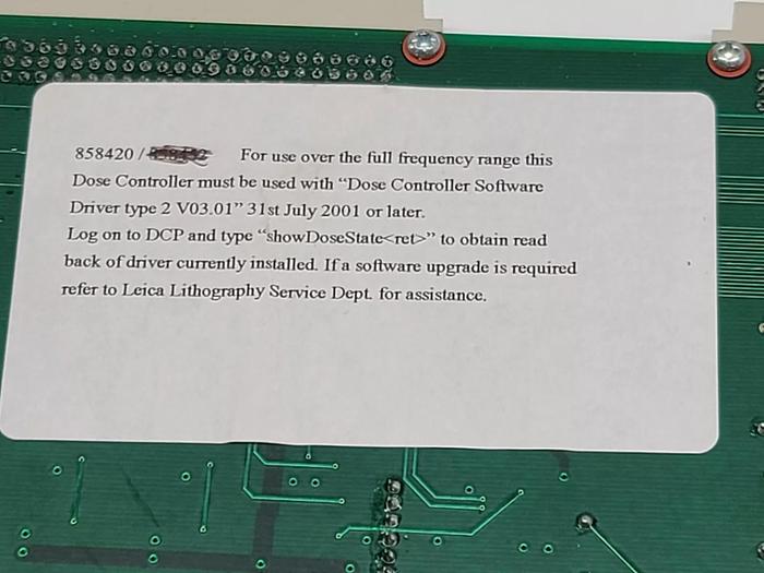 Used Leica Dose Controller 8584192C 858420212
