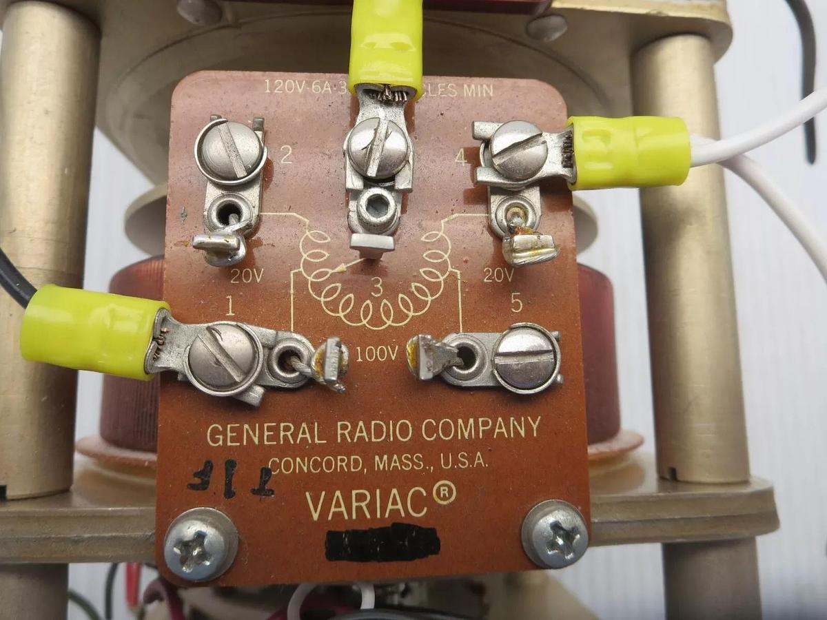 Used General Radio Co. & Holtzer Cabot Motors M5 Variac 3PH 120V 6A Motor Driven