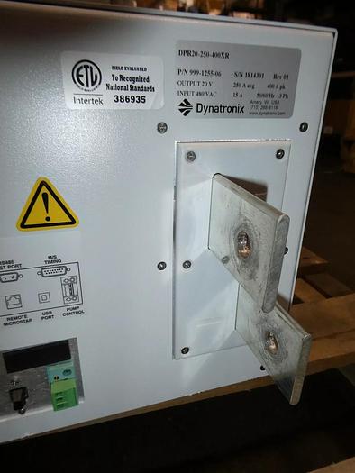 Used Dynatronix DPR20-250-400XR (999-1255-06) Pulse Power Supply 480 IN 20V Out 250A