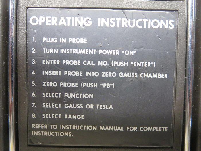 Used F. W. Bell 4048 & T-4048-001 Gauss/Tesla Meter & Probe Powers On-No Other Tests.