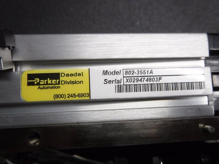 Used MCG 2181-ME8014-30 & Parker Model: 802-3551A Linear Slide Table