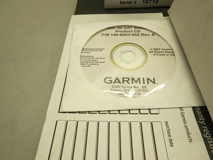 Used Garmin  GDL 90 (Pt # 430-6081-100-000) UAT Data Link Sensor Installation Kit
