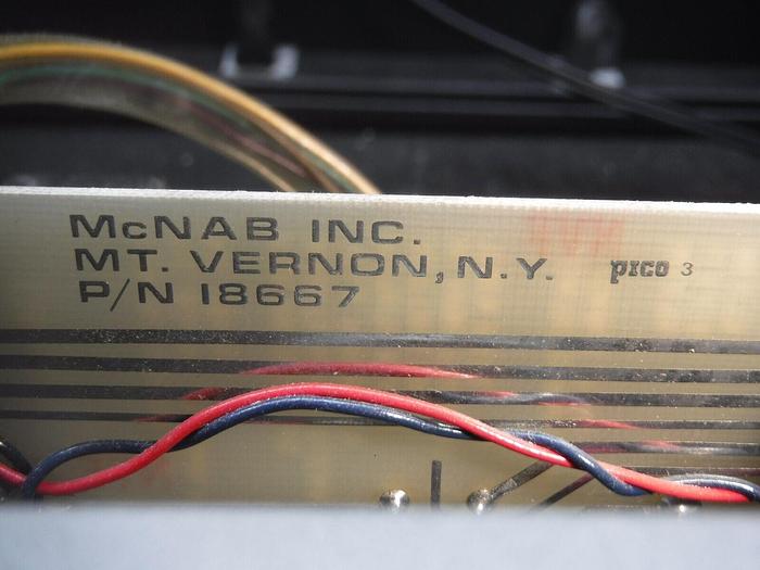 Used McNAB Inc. P/N: 18667 / DWG 18451 Micromhos-CM Specific Conductance Panel Meter