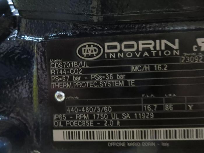 Used Dorin  CDS701B/UL (313128) Compressor CO2S 7HP 460V/3PH/60HZ