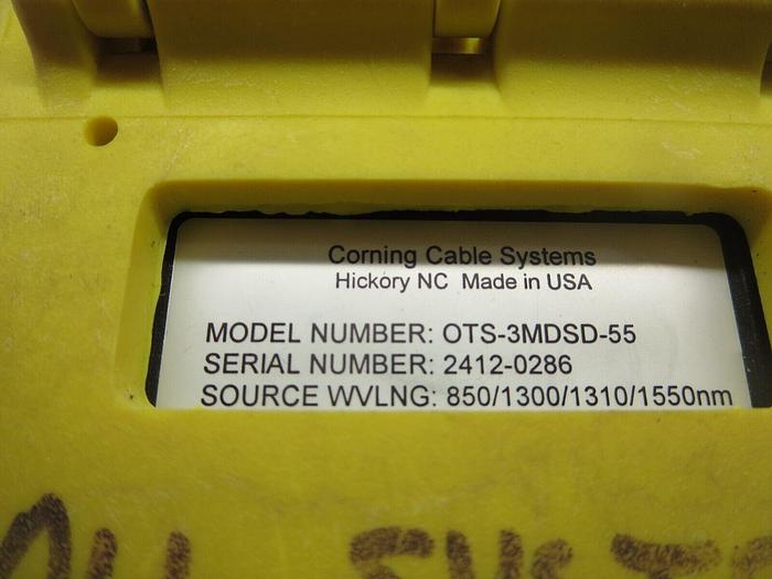 Used Corning Cable Sys. OTS-3MDSD-Kit Fiber Loss Test Kit Parts &/Or Repair