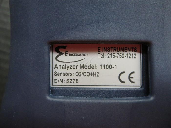Used E-Instruments 1100-1 Portable Combustion Gas Analyzer W/ Attachments *See Pics*