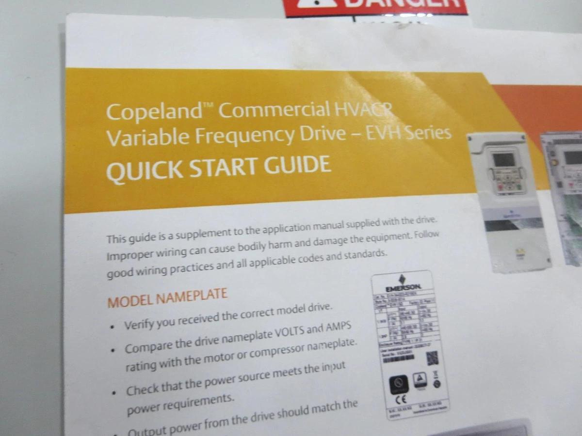 Emerson/Copeland EVH-344061-R21BDB Variable Frequency NEW Drive