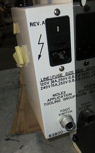 Used Molex 69002-5001 Punch Press 120V 60HZ 8A
