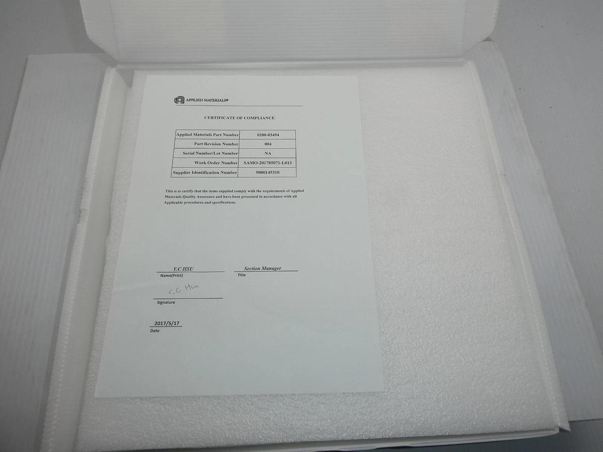 Used Applied Materials 0200-03494 Partition, Quartz Bridge PK Enabler