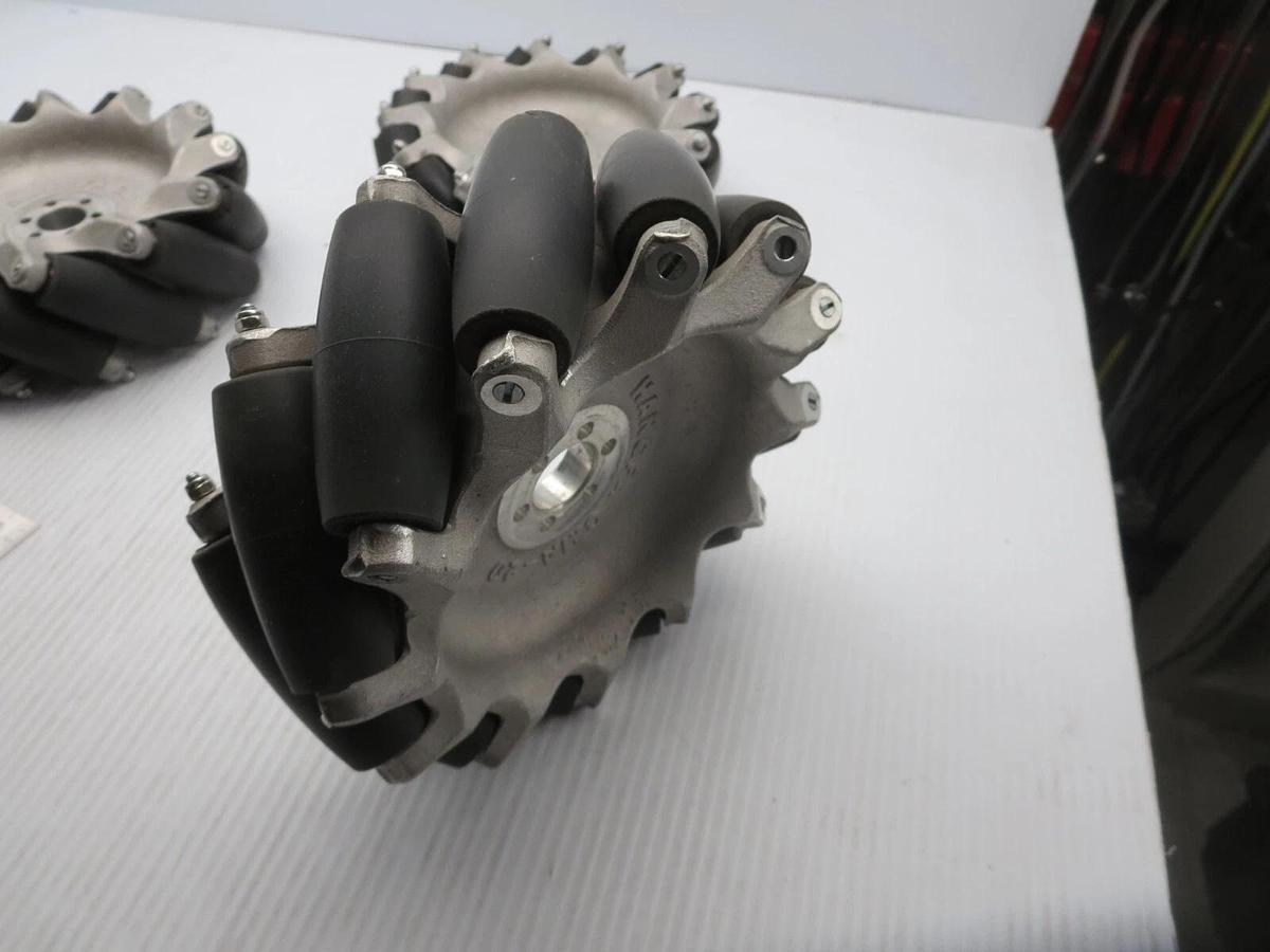 Used Hangfa CMA-20 Mecanum Wheel 12 Poly Rollers 45 Deg Cast Alum Hub