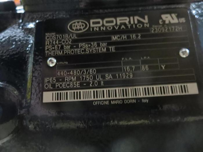 Used Dorin  CDS701B/UL (313128) Compressor CO2S 7HP 460V/3PH/60HZ