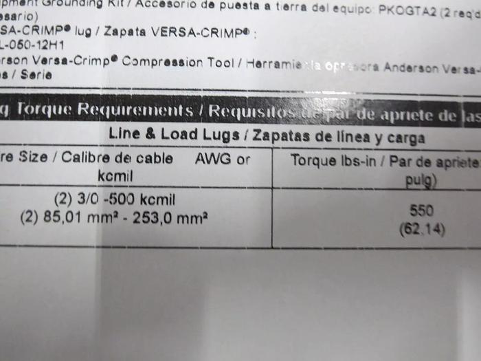 Used Square D/Schneider Electric H366 Safety Switch 600A 600VAC/DC 50/60Z 500HP