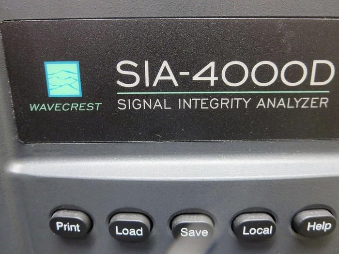 Used Wavecrest SIA-4000D SIGNAL INTEGRITY ANALYZER "Needs Cal" Parts/Repair Read Desc SIA-4000D