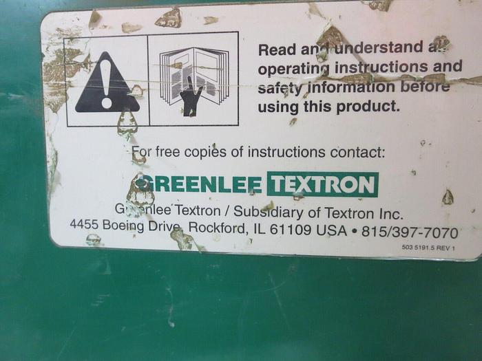 Used Greenlee (Textron) 851 PVC Conduit Heater 1/2 To 4" 115V 20A 60HZ 1PH 2300W