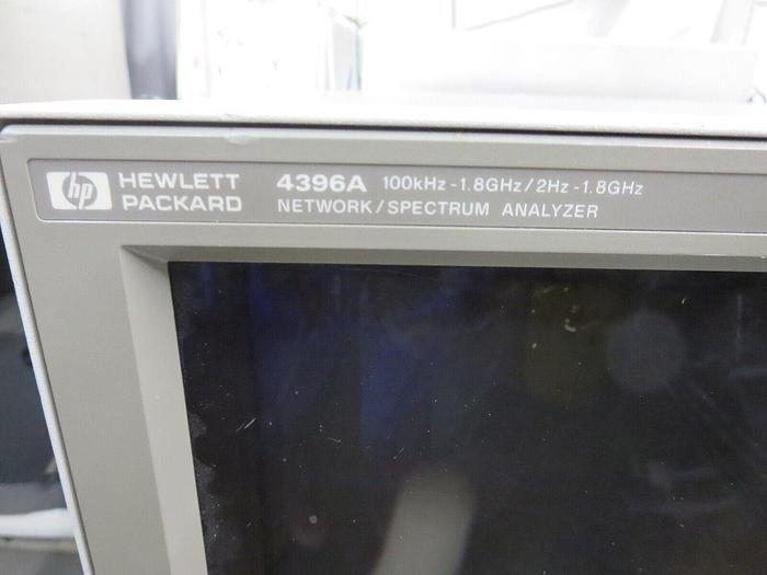 Used Hewlett Packard 4396A Network/Spectrum Analyzer Powers On Calibrated To 03/15/2024 See Opts