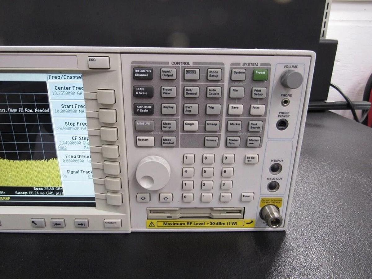 Used Agilent E4440A 3Hz-26.6GHz PSA Spectrum Analyzer Opt:111, 115, 1DS, 219,226, B7J