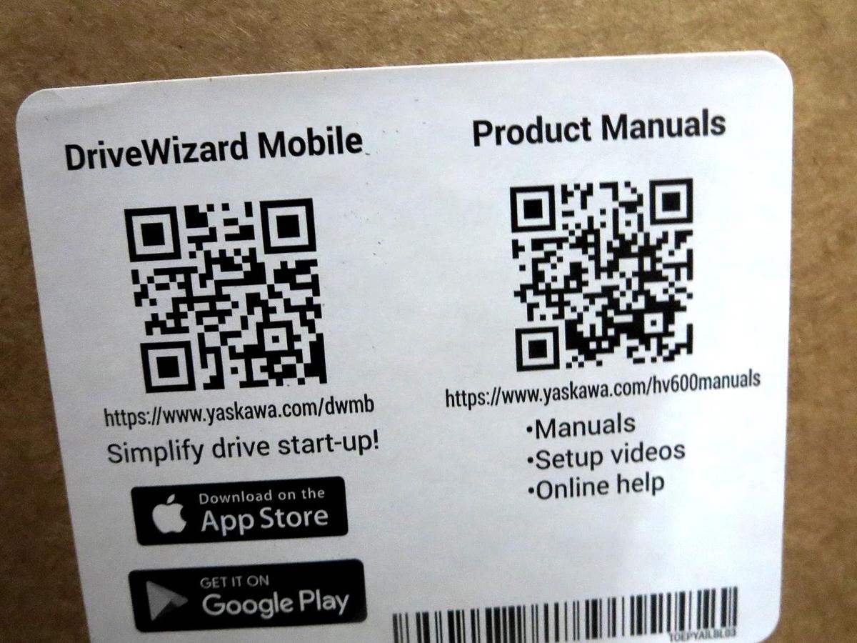 Yaskawa HV600 H6BPB027PMB Variable Frequency Drive VFD 20HP 480VAC 27A 3PH