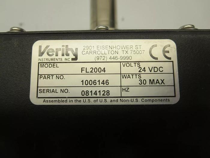 Used Verity P/N: 1006146 Mod: FL2004 Flash Lamp 24VDC 30 Watts Max