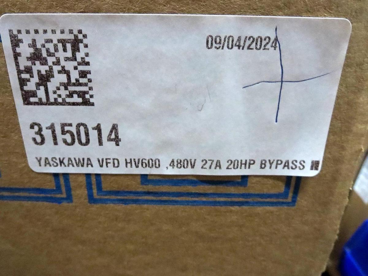 Yaskawa HV600 H6BPB027PMB Variable Frequency Drive VFD 20HP 480VAC 27A 3PH