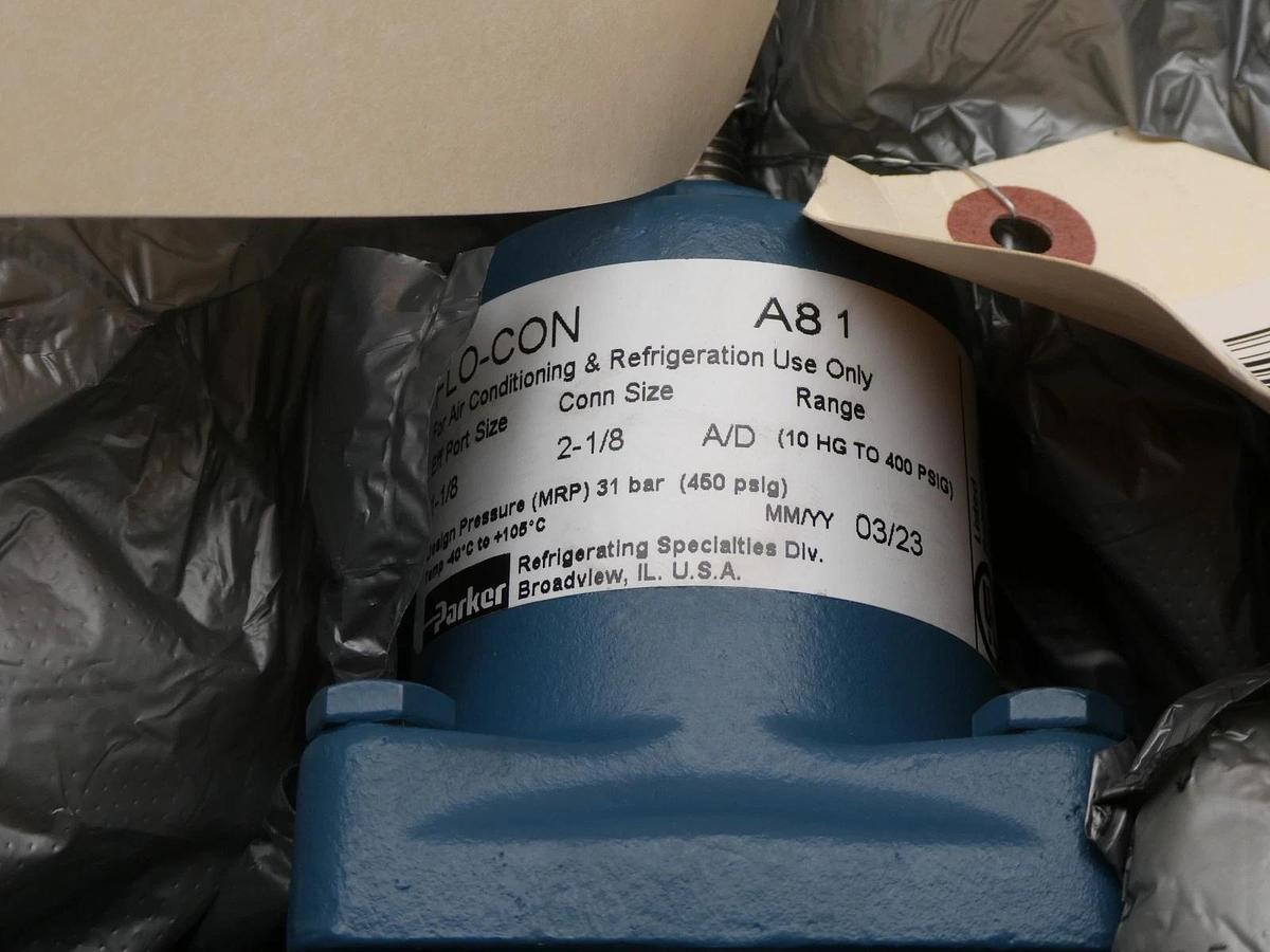 Used Parker 101719 A81 Pressure regulator Flo-con, inlet pressure, 1-1/8 x 2-1/8