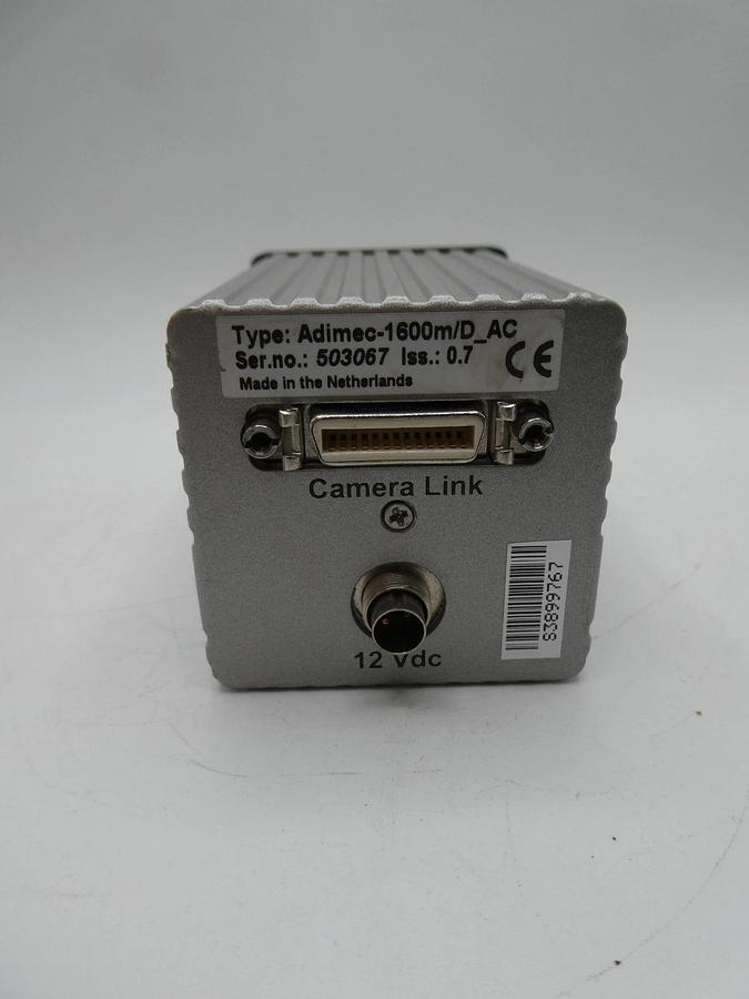 Used Adimec 1600m/D_AC Industrial Camera, For Parts/Repair