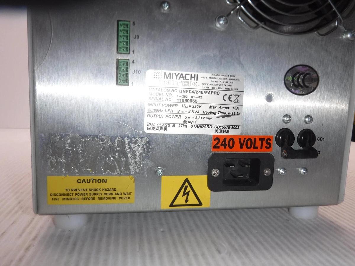 Used Miyachi Unitek 1-292-01-02 Pulsed Thermode Control Uniflow 2 UNFC4/240/EAPRO