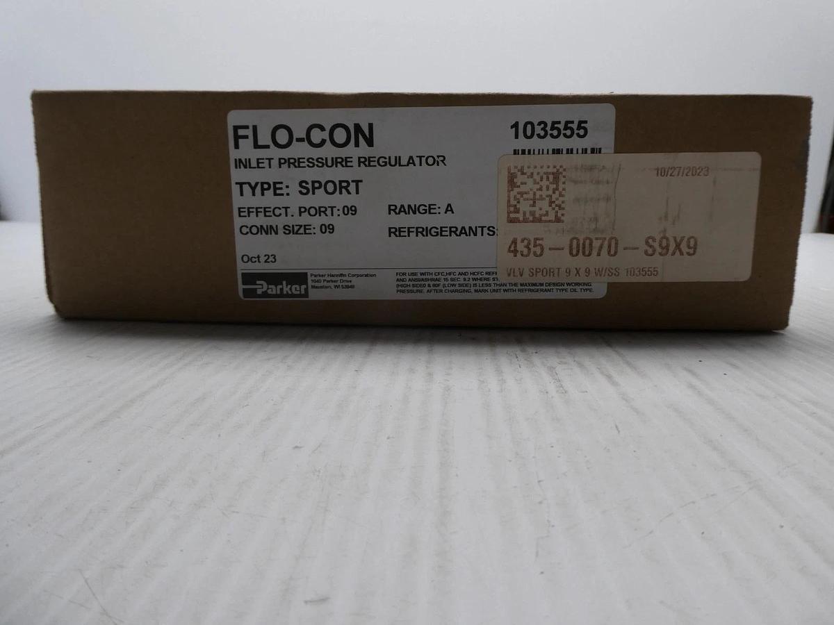 Used Parker Inlet Pressure Regulator 103555 A8 SPORT 09 09 Range: A