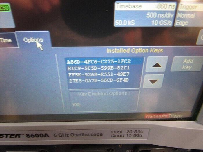 Used Lecroy  WaveMaster 8600A 6GHz 4-CH Digital Oscilloscope Unit has a cracked bezzle