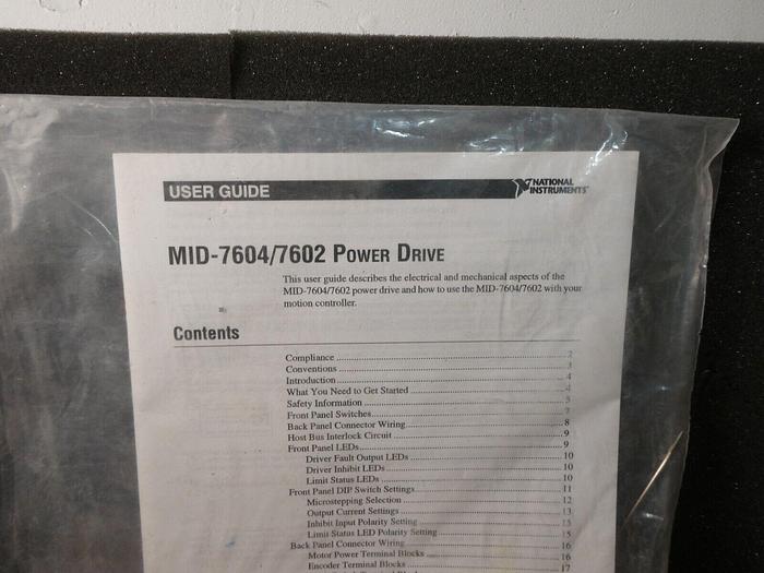 National Instruments MID-7604/7602 4-Axis Stepper Motor Driver 186318E-31