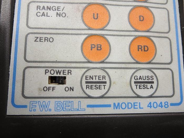 Used F. W. Bell 4048 & T-4048-001 Gauss/Tesla Meter & Probe Powers On-No Other Tests.