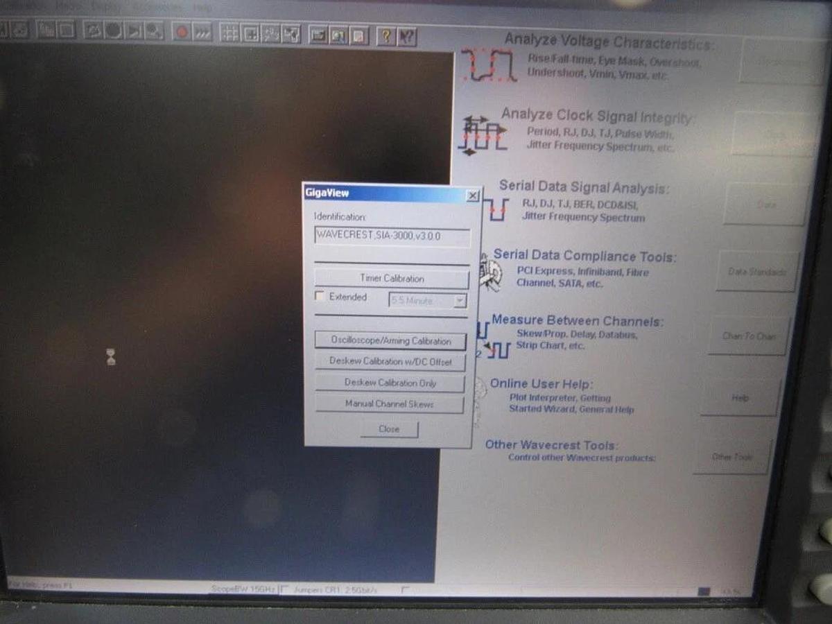 Used Wavecrest SIA-4000D Signal Integrity Analysis Solution