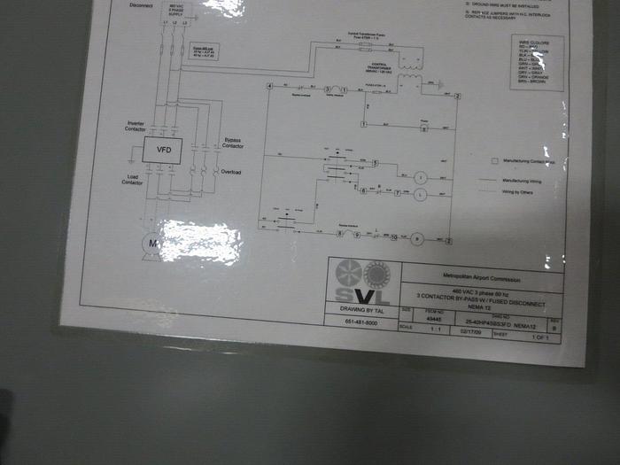 Used Schwab Vollhaber Lubratt W/Hubbell Wiegmann 25-40HP4SBS3FD Fused Disconnect