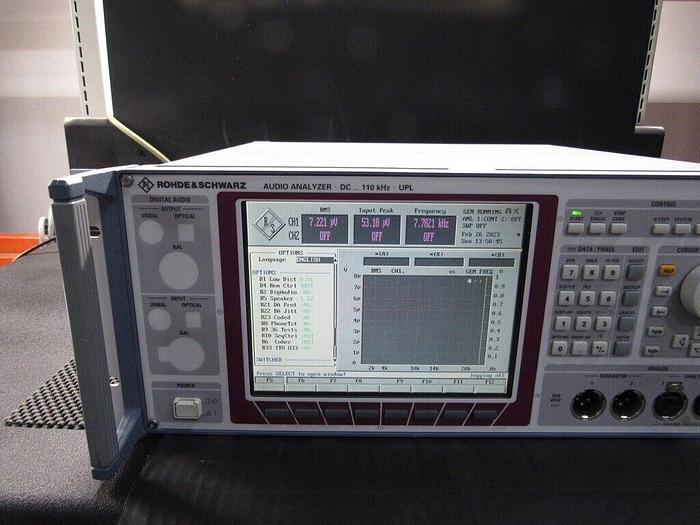 Used Rohde & Schwarz  UPL (1078.2008.05) B1, B4, B5, B6, B10 Audio Analyzer DC 110KHZ