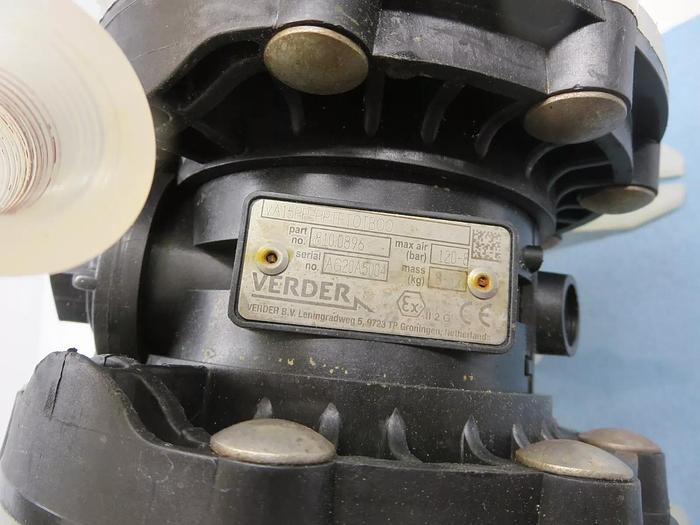 Used VerderAir 810.0896 (VA15) Pump Double Diaphragm 8.3BAR 3.6KG VA15PP-PPTFTTOTBOO