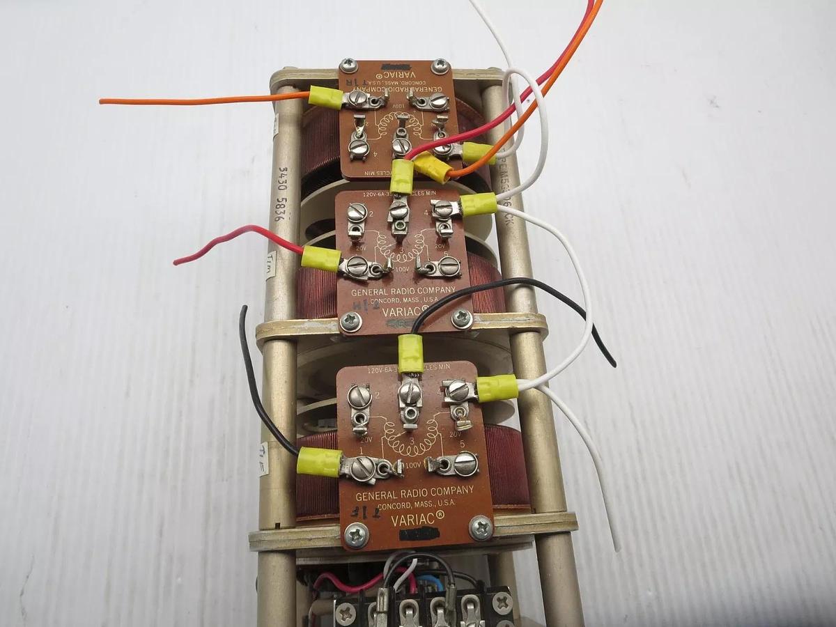 Used General Radio Co. & Holtzer Cabot Motors M5 Variac 3PH 120V 6A Motor Driven