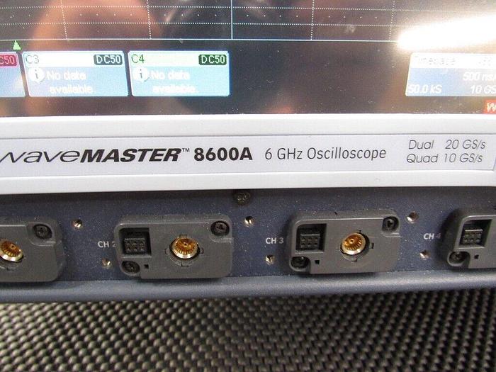 Used Lecroy  WaveMaster 8600A 6GHz 4-CH Digital Oscilloscope Unit has a cracked bezzle