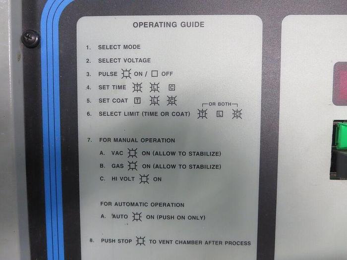 Used Anatech Ltd Hummer 10.2 Sputtering System 5 PSI 115 VAC For Parts &/Or Repair