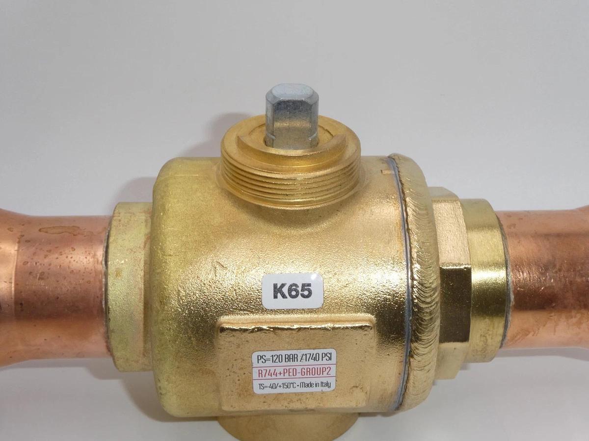Refrigera Ball Valve BV21F158K0009 CO2 120bar 1.5/8" ODS K65