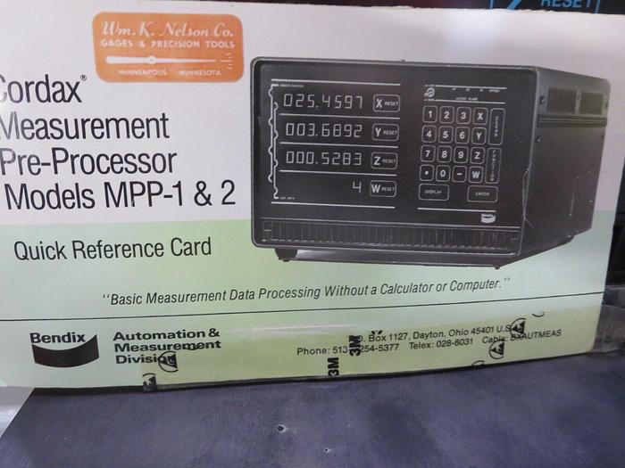 Used Bendix/Cordax 1000 Measuring Machine W/Measurement Processor