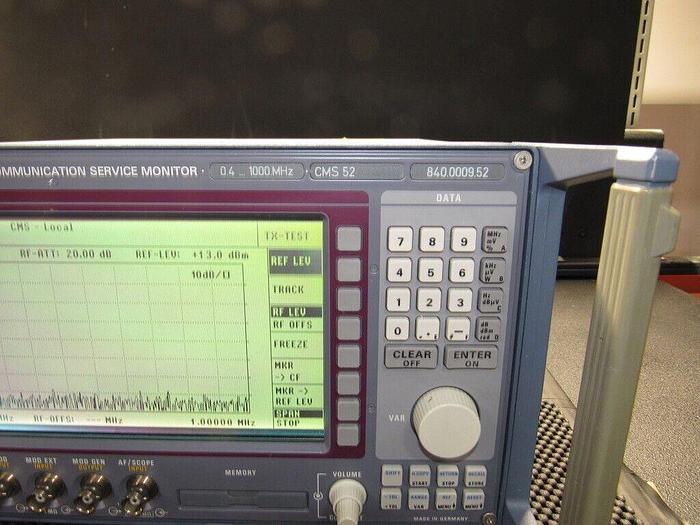 Used Rohde & Schwarz CMS52 840.0009.52 Radiocommunication Service Monitor OPT CMS-B32