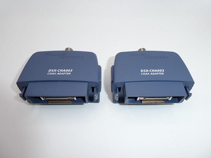 Used Fluke Networks DTX-CHA003 Coax Test Adapter Set W/ Case Cable and Connectors
