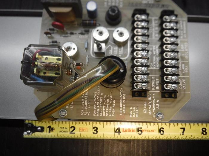 Used McNAB Inc. P/N: 18667 / DWG 18451 Micromhos-CM Specific Conductance Panel Meter