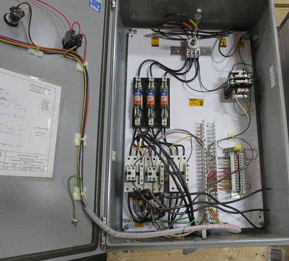 Used Schwab Vollhaber Lubratt W/Hubbell Wiegmann 25-40HP4SBS3FD Fused Disconnect