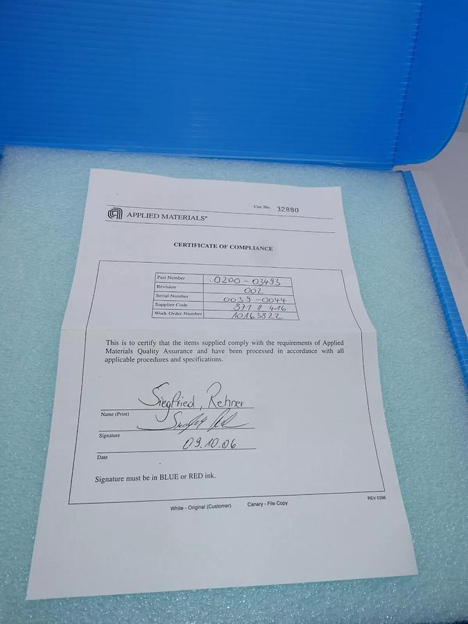 Used Applied Materials AMAT 0200-03493 RING BARRIER