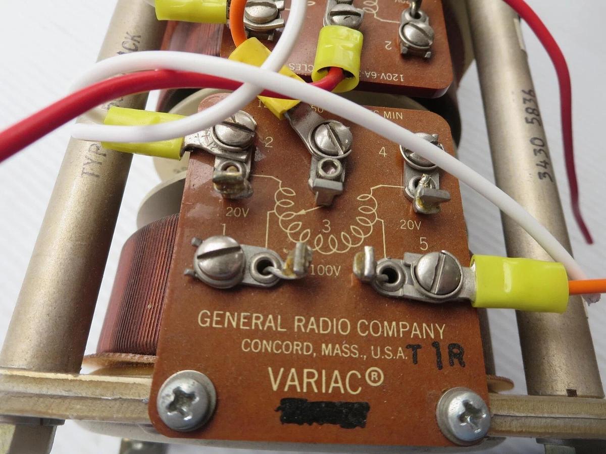 Used General Radio Co. & Holtzer Cabot Motors M5 Variac 3PH 120V 6A Motor Driven