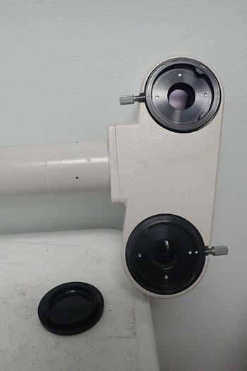 Used Nikon Dual-Head Teaching Microscope Extension Tubes w/ Beam Splitter, 2 Stands