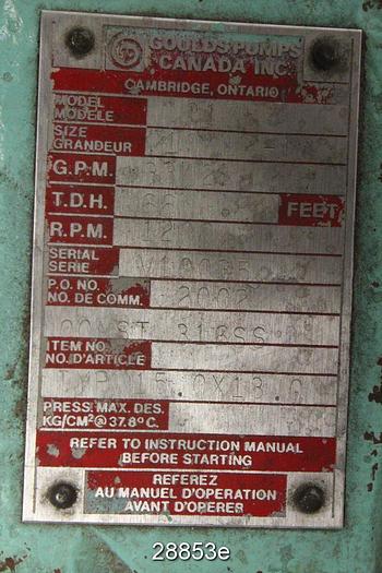 Used Goulds 3175M Power End #28853