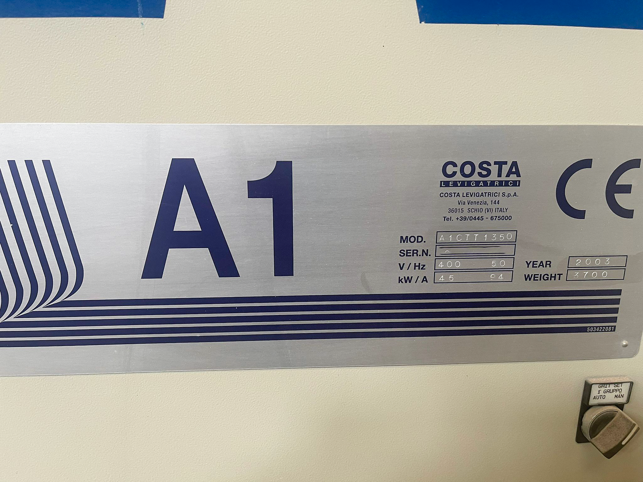 Used Costa Levigatrici A1 CTT 1350 - Belt Sander - 2003