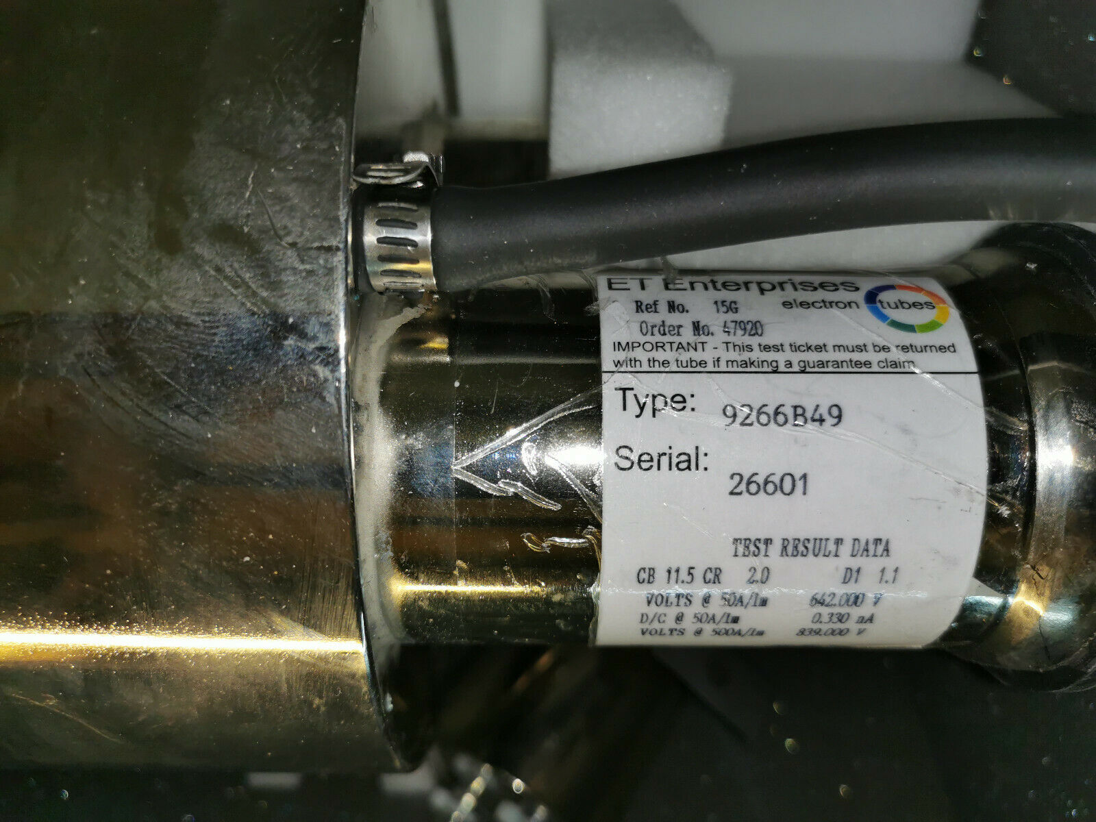 ET Enterprise  Cosmic-Ray Energy Active Guard w/ 9266B49 PMT Photon Counting Tube